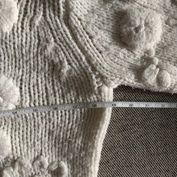 BLOGGER FAV ZARA Women Floral Embroidered Sweater 1957/002, White, Size S - Picture 4 of 8